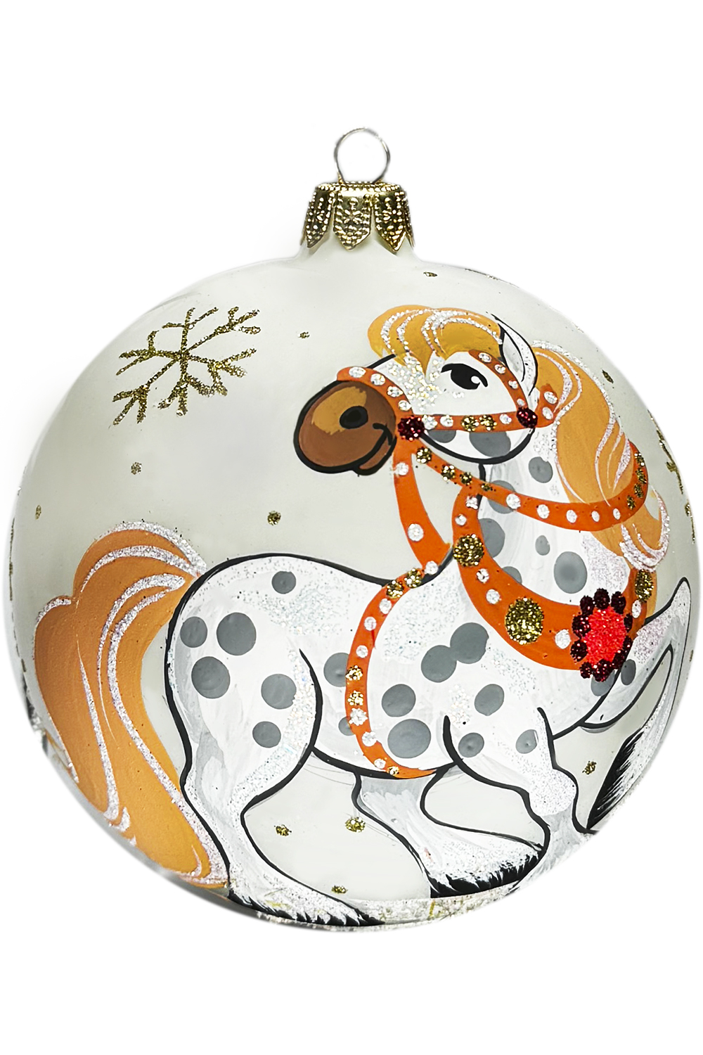 Елочное украшение Шар Подарочный НП-1879 Белый